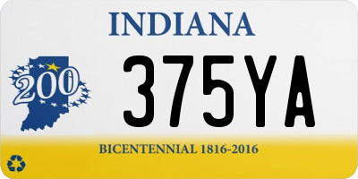 IN license plate 375YA