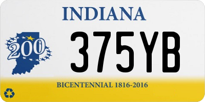 IN license plate 375YB