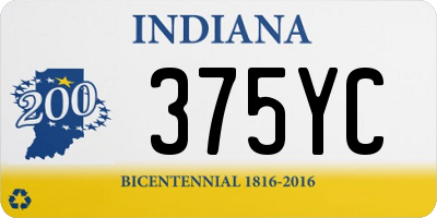 IN license plate 375YC