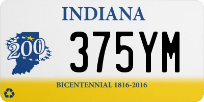 IN license plate 375YM