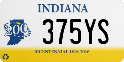 IN license plate 375YS