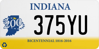 IN license plate 375YU