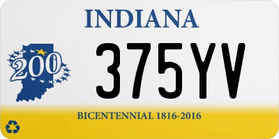 IN license plate 375YV