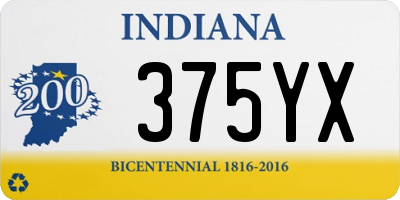 IN license plate 375YX