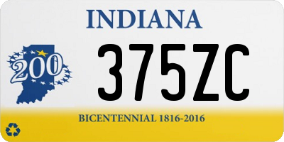 IN license plate 375ZC