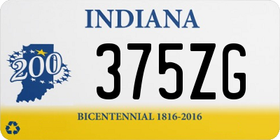 IN license plate 375ZG