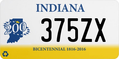 IN license plate 375ZX