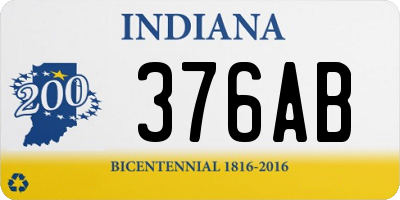 IN license plate 376AB