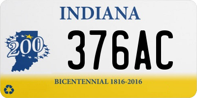 IN license plate 376AC