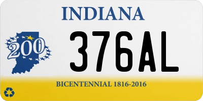 IN license plate 376AL