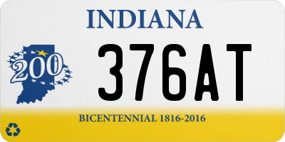 IN license plate 376AT