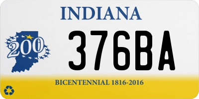 IN license plate 376BA