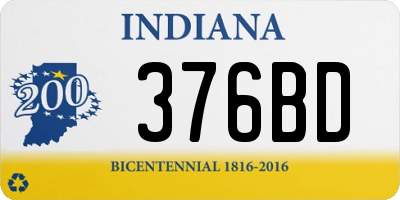 IN license plate 376BD