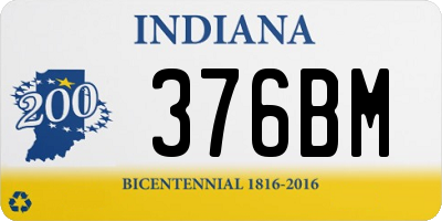 IN license plate 376BM