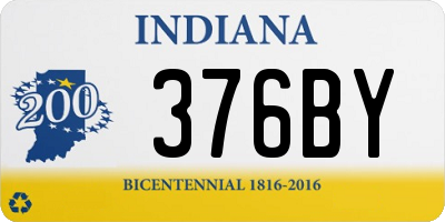 IN license plate 376BY