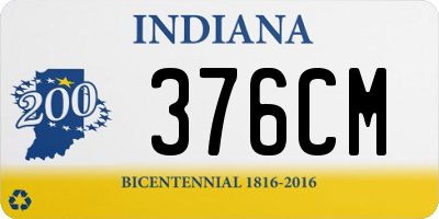 IN license plate 376CM