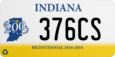 IN license plate 376CS