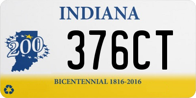 IN license plate 376CT