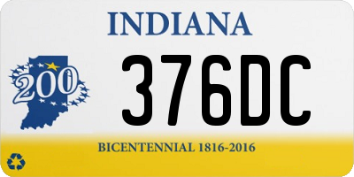 IN license plate 376DC