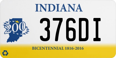 IN license plate 376DI