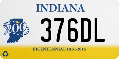 IN license plate 376DL