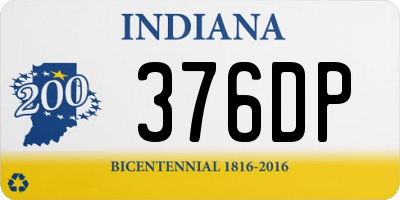 IN license plate 376DP