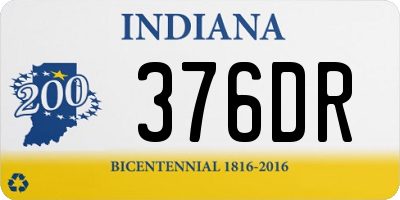 IN license plate 376DR