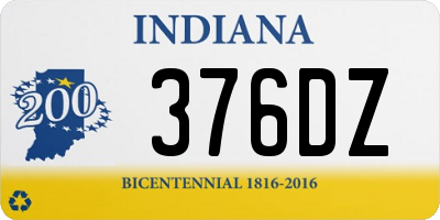 IN license plate 376DZ