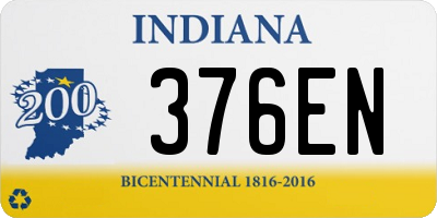 IN license plate 376EN