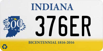 IN license plate 376ER