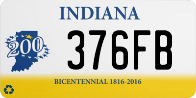 IN license plate 376FB