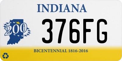 IN license plate 376FG