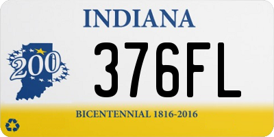 IN license plate 376FL