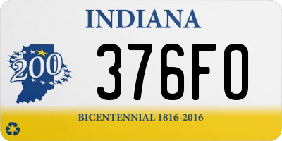 IN license plate 376FO