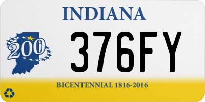 IN license plate 376FY