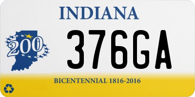 IN license plate 376GA