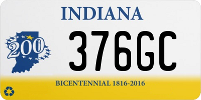 IN license plate 376GC