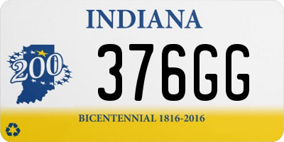 IN license plate 376GG