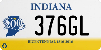 IN license plate 376GL