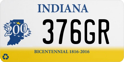 IN license plate 376GR