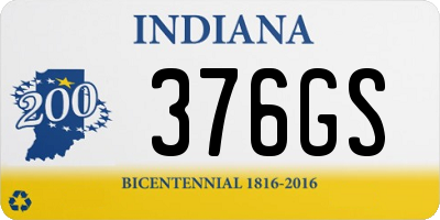 IN license plate 376GS