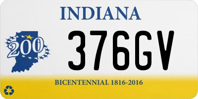 IN license plate 376GV