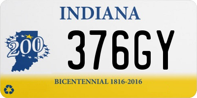 IN license plate 376GY