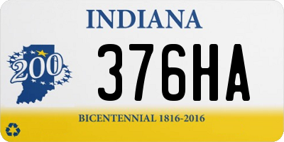 IN license plate 376HA