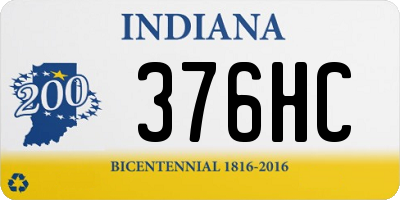 IN license plate 376HC