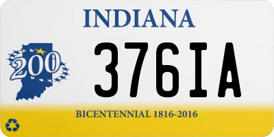 IN license plate 376IA