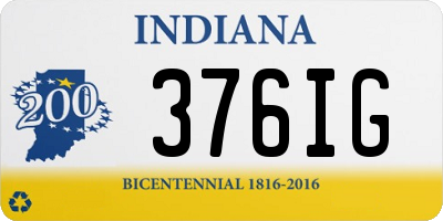 IN license plate 376IG