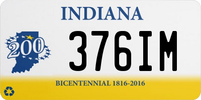 IN license plate 376IM