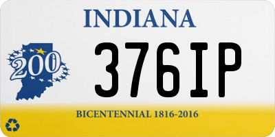 IN license plate 376IP