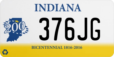 IN license plate 376JG